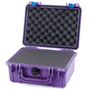 Pelican 1150 Case, Amethyst with Blue Latches Pick & Pluck Foam with Convolute Lid Foam ColorCase 011500-0001-450-120