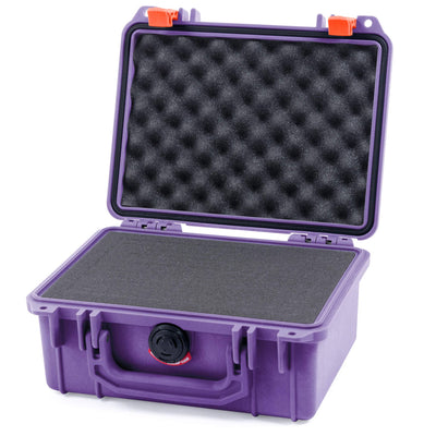 Pelican 1150 Case, Amethyst with Orange Latches Pick & Pluck Foam with Convolute Lid Foam ColorCase 011500-0001-450-150