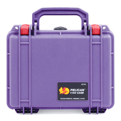 Pelican 1150 Case, Amethyst with Red Latches ColorCase