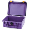 Pelican 1150 Case, Amethyst with Yellow Latches None (Case Only) ColorCase 011500-0000-450-240