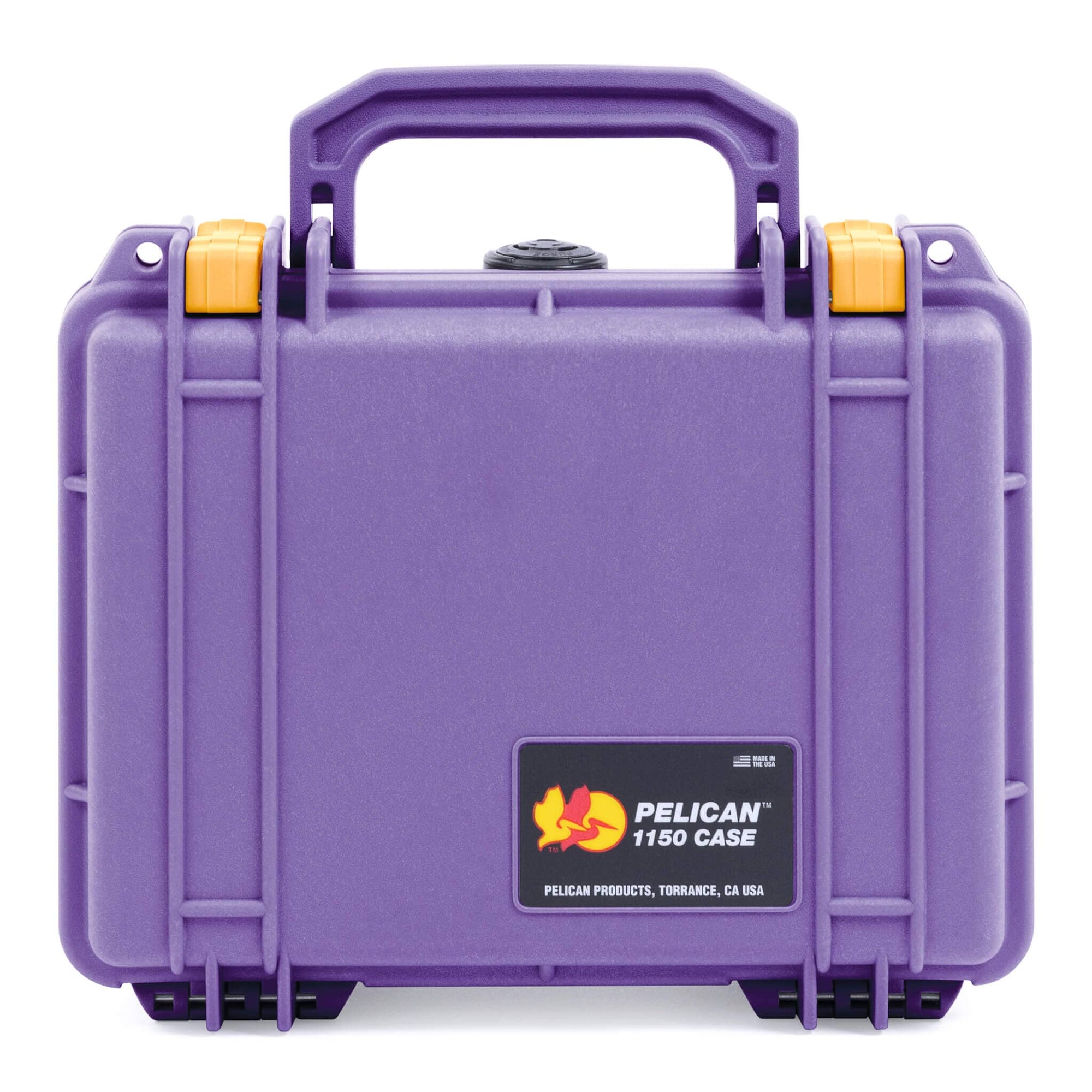 Pelican 1150 Case, Amethyst with Yellow Latches ColorCase 