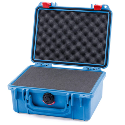 Pelican 1150 Case, Blue with Red Latches Pick & Pluck Foam with Convolute Lid Foam ColorCase 011500-0001-120-320