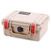 Pelican 1150 Case, Desert Tan with Red Latches ColorCase