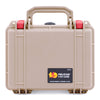 Pelican 1150 Case, Desert Tan with Red Latches ColorCase