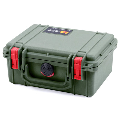 Pelican 1150 Case, OD Green with Red Latches ColorCase