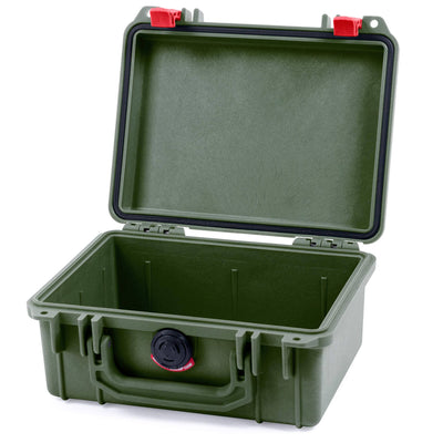 Pelican 1150 Case, OD Green with Red Latches None (Case Only) ColorCase 011500-0000-130-320