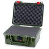 Pelican 1150 Case, OD Green with Red Latches Pick & Pluck Foam with Convolute Lid Foam ColorCase 011500-0001-130-320