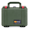 Pelican 1150 Case, OD Green with Red Latches ColorCase