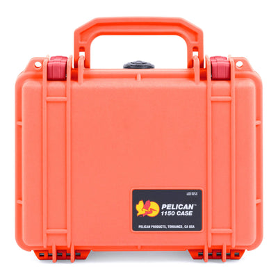 Pelican 1150 Case, Orange with Red Latches ColorCase