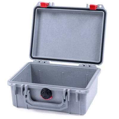 Pelican 1150 Case, Silver with Red Latches None (Case Only) ColorCase 011500-0000-180-320