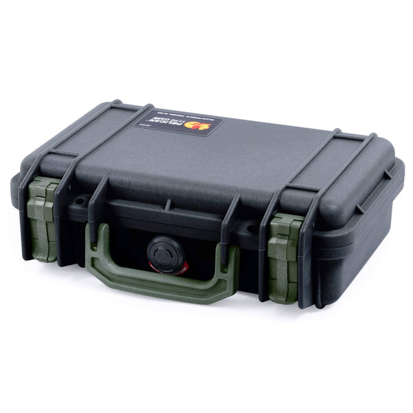 Pelican 1170 Case, Black with OD Green Handle & Latches