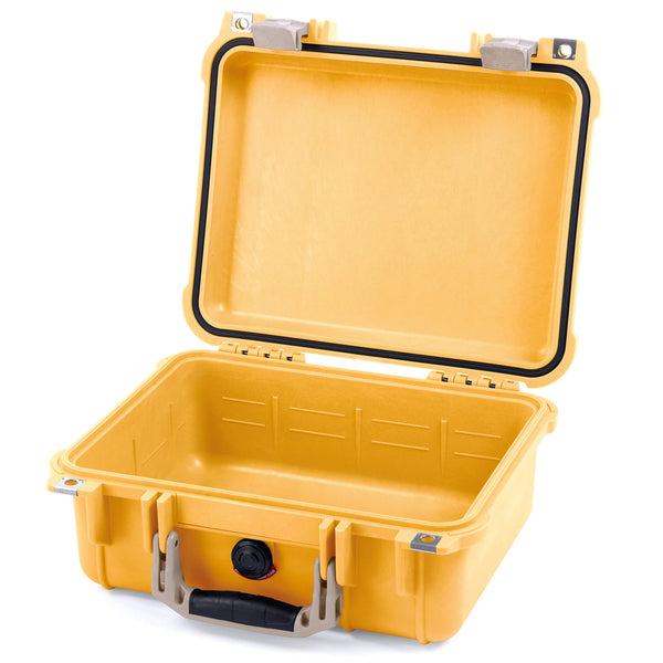 Yellow & Desert Tan Pelican 1400 Protector Case