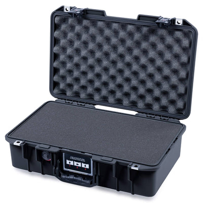 Pelican 1485 Air Case, Black with Black Handle & TSA Locking Latches Pick & Pluck Foam with Convoluted Lid Foam ColorCase 014850-0001-110-L10