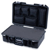 Pelican 1485 Air Case, Black with Black Handle & TSA Locking Latches Pick & Pluck Foam with Mesh Lid Organizer ColorCase 014850-0101-110-L10