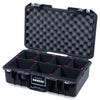 Pelican 1485 Air Case, Black with Black Handle & TSA Locking Latches TrekPak Divider System with Convoluted Lid Foam ColorCase 014850-0020-110-L10