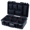 Pelican 1485 Air Case, Black with Black Handle & TSA Locking Latches TrekPak Divider System with Mesh Lid Organizer ColorCase 014850-0120-110-L10