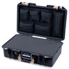 Pelican 1485 Air Case, Black with Desert Tan Handle & Latches Pick & Pluck Foam with Mesh Lid Organizer ColorCase 014850-0101-110-311