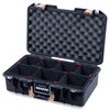 Pelican 1485 Air Case, Black with Desert Tan Handle & Latches TrekPak Divider System with Convoluted Lid Foam ColorCase 014850-0020-110-311