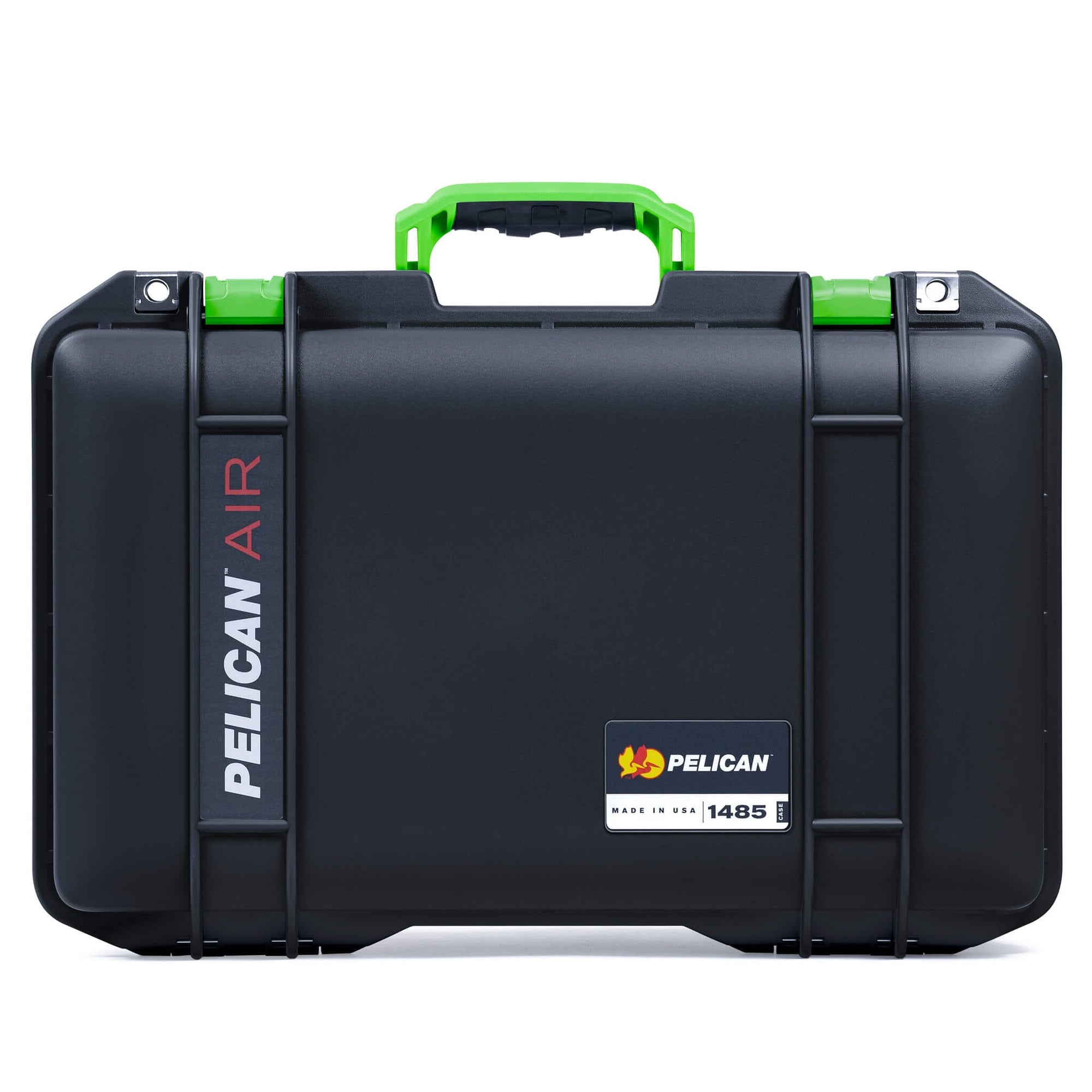 Pelican 1485 Air Case, Black with Lime Green Latches ColorCase 