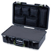 Pelican 1485 Air Case, Black with OD Green Handle & Latches Pick & Pluck Foam with Mesh Lid Organizer ColorCase 014850-0101-110-131