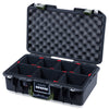 Pelican 1485 Air Case, Black with OD Green Handle & Latches TrekPak Divider System with Convoluted Lid Foam ColorCase 014850-0020-110-131