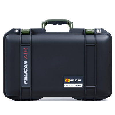 Pelican 1485 Air Case, Black with OD Green Handle & Latches ColorCase