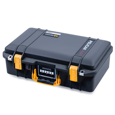 Pelican 1485 Air Case, Black with Yellow Latches ColorCase