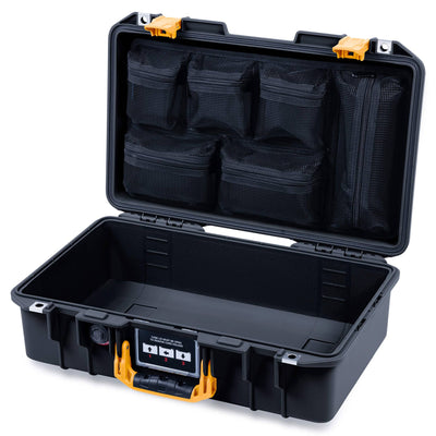 Pelican 1485 Air Case, Black with Yellow Latches ColorCase