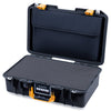 Pelican 1485 Air Case, Black with Yellow Latches Pick & Pluck Foam with Computer Pouch ColorCase 014850-0201-110-241