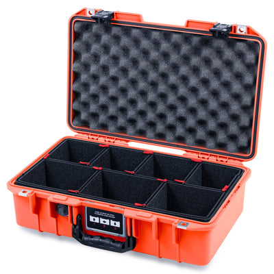 Pelican 1485 Air Case, Orange with Black Handle & TSA Locking Latches TrekPak Divider System with Convoluted Lid Foam ColorCase 014850-0020-150-L10