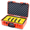 Pelican 1485 Air Case, Orange with Black Handle & TSA Locking Latches Yellow Padded Microfiber Dividers with Convoluted Lid Foam ColorCase 014850-0010-150-L10