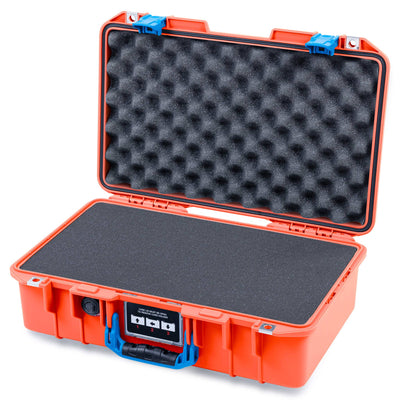 Pelican 1485 Air Case, Orange with Blue Latches Pick & Pluck Foam with Convolute Lid Foam ColorCase 014850-0001-150-121