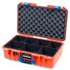 Pelican 1485 Air Case, Orange with Blue Latches TrekPak Divider System with Convolute Lid Foam ColorCase 014850-0020-150-121