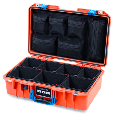 Pelican 1485 Air Case, Orange with Blue Latches ColorCase