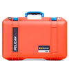 Pelican 1485 Air Case, Orange with Blue Latches ColorCase