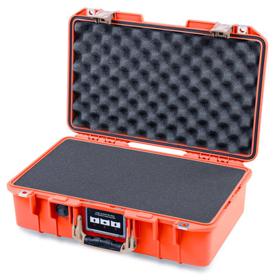 Pelican 1485 Air Case, Orange with Desert Tan Latches Pick & Pluck Foam with Convolute Lid Foam ColorCase 014850-0001-150-311