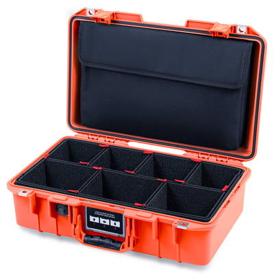 Pelican 1485 Air Case, Orange TrekPak Divider System with Computer Pouch ColorCase 014850-0220-150-151