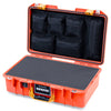 Pelican 1485 Air Case, Orange with Yellow Handle & Latches Pick & Pluck Foam with Mesh Lid Organizer ColorCase 014850-0101-150-241