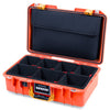 Pelican 1485 Air Case, Orange with Yellow Handle & Latches TrekPak Divider System with Laptop Computer Lid Pouch ColorCase 014850-0220-150-241