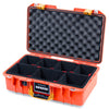 Pelican 1485 Air Case, Orange with Yellow Handle & Latches TrekPak Divider System with Convoluted Lid Foam ColorCase 014850-0020-150-241