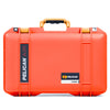 Pelican 1485 Air Case, Orange with Yellow Handle & Latches ColorCase