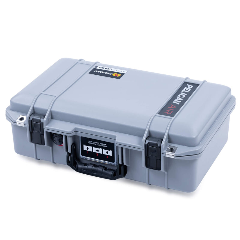 Pelican 1485 Air Case, Silver with Black Latches ColorCase 