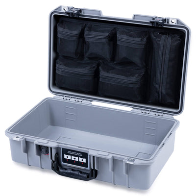 Pelican 1485 Air Case, Silver with Black Handle & TSA Locking Latches Mesh Lid Organizer Only ColorCase 014850-0100-180-L10