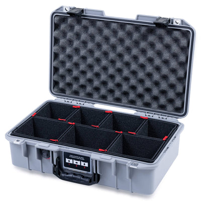 Pelican 1485 Air Case, Silver with Black Latches Pick & Pluck Foam with Convolute Lid Foam ColorCase 014850-0001-180-111