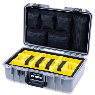 Pelican 1485 Air Case, Silver with Black Latches ColorCase