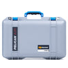 Pelican 1485 Air Case, Silver with Blue Latches ColorCase