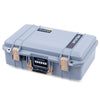 Pelican 1485 Air Case, Silver with Desert Tan Handle & Latches ColorCase