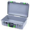 Pelican 1485 Air Case, Silver with Lime Green Latches None (Case Only) ColorCase 014850-0000-180-301