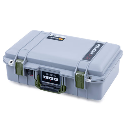 Pelican 1485 Air Case, Silver with OD Green Handle & Latches ColorCase