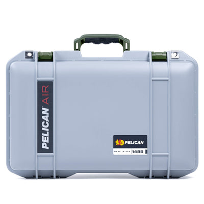 Pelican 1485 Air Case, Silver with OD Green Handle & Latches ColorCase